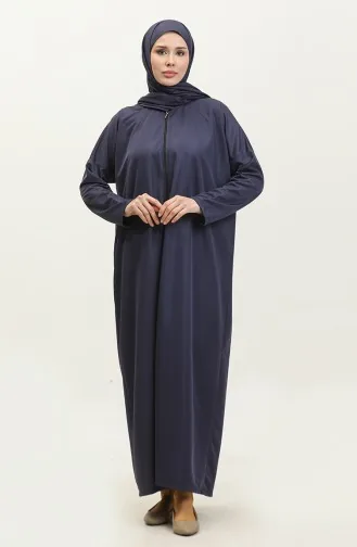 One Piece Prayer Dress With Headscarf 1980-02 Navy Blue 1980-02