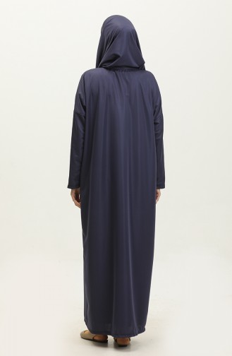فستان الصلاة عملي بحجاب قطعة واحدة 1980-02 كحلي 1980-02