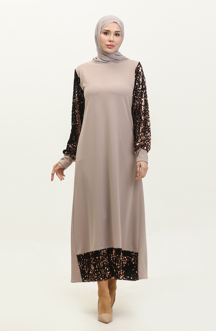 فستان سهرة لامع 0305-06 بيد 0305-06