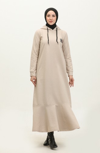 Two Thread Hooded Sports Dress 3019-01 Stone 3019-01