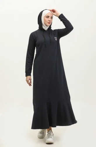 Robe De Sport A Capuche Deux Fils 3019-02 Bleu Marine 3019-02