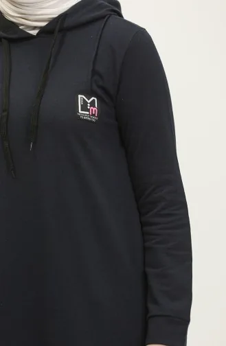 Robe De Sport A Capuche Deux Fils 3019-02 Bleu Marine 3019-02
