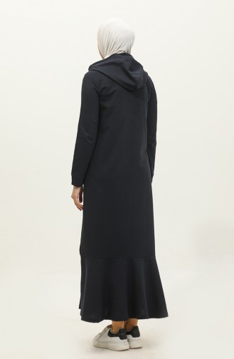 Robe De Sport A Capuche Deux Fils 3019-02 Bleu Marine 3019-02