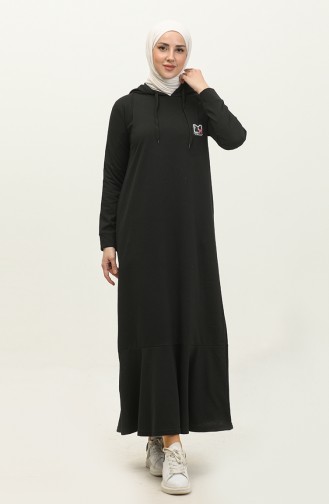 Robe De Sport A Capuche Deux Fils 3019-05 Noir 3019-05