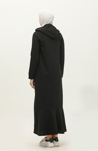 Robe De Sport A Capuche Deux Fils 3019-05 Noir 3019-05