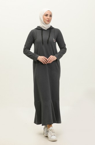 Robe De Sport A Capuche Deux Fils 3019-08 Anthracite 3019-08