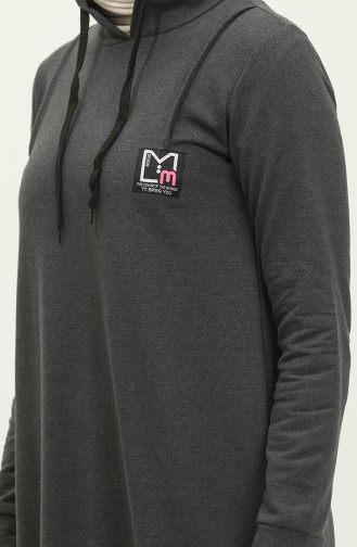 Robe De Sport A Capuche Deux Fils 3019-08 Anthracite 3019-08