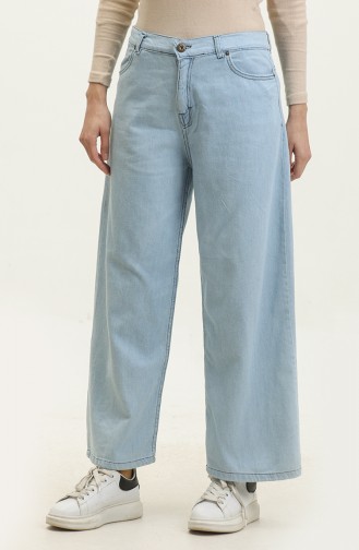 Bol Paça Kot Pantolon 30091-01 Buz Mavisi
