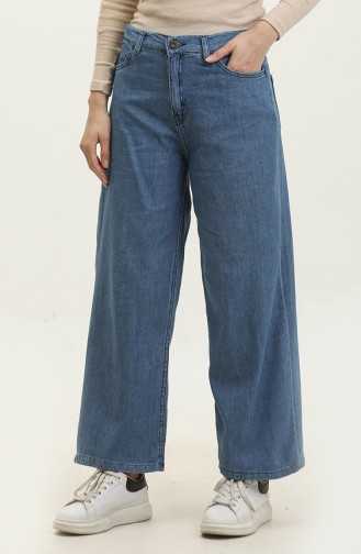 Denim Broek Met Wijde Pijpen 30091-03 Denimblauw 30091-03