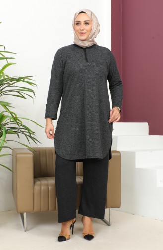 Pitikare Pattern Dubbel Damespak 2692I-01 Zwart 2692I-01
