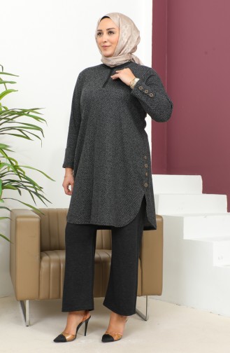 Pitikare Pattern Dubbel Damespak 2692I-01 Zwart 2692I-01