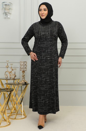 Robe à Motifs Pierre Imprimée Grande Taille 4425A-04 Prune 4425A-04