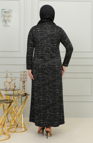 Robe à Motifs Pierre Imprimée Grande Taille 4425A-04 Prune 4425A-04