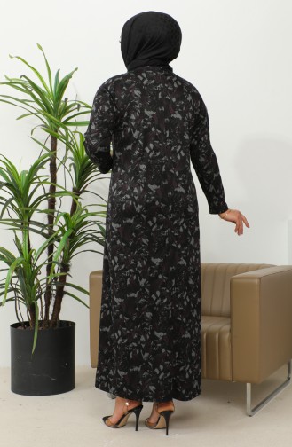 Robe à Motifs Pierre Grande Taille 4425B-03 Prune 4425B-03