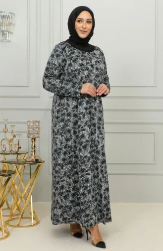 Robe Viscose à Motifs Grande Taille 4447-03 Vert 4447-03