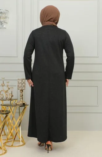 Robe Viscose Brodée Grande Taille 4879-03 Noir 4879-03