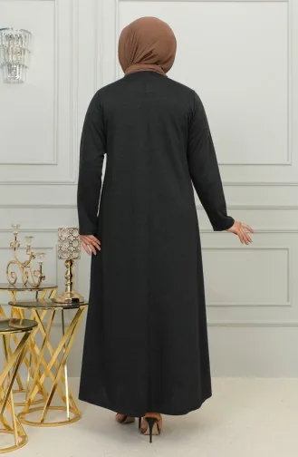 Robe Viscose Brodée Grande Taille 4956-04 Noir 4956-04