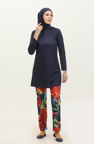 Hijab-badpak 2401-01 Marineblauw 2401-01
