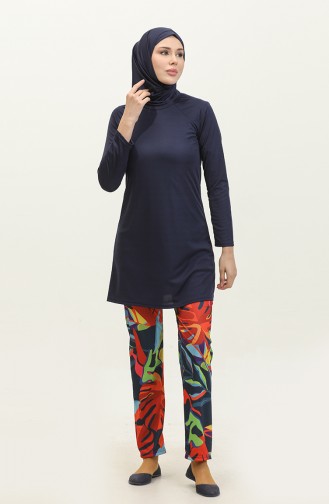 Maillot De Bain Hijab 2401-01 Bleu Marine 2401-01