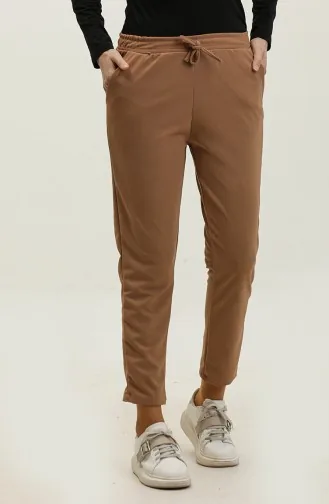 Scuba Crêpe Klassieke Broek 0319-02 Koffie Met Melk 0319-02