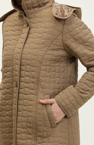 Manteau Matelassé à Capuche Grande Taille 4257-01 Vison 4257-01