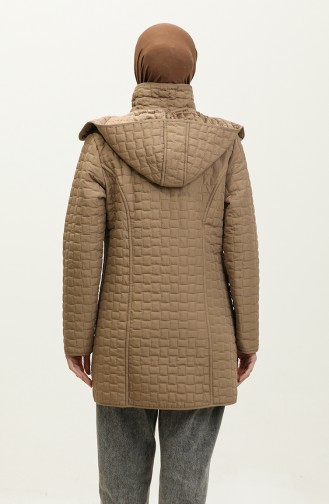 Manteau Matelassé à Capuche Grande Taille 4257-01 Vison 4257-01