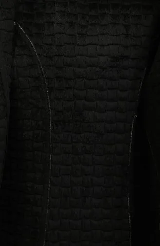 Manteau Matelassé à Capuche Grande Taille 4257-04 Noir 4257-04