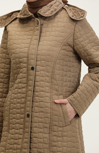 Manteau Matelassé à Capuche Grande Taille 4263-01 Vison 4263-01