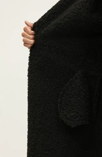 Manteau En Cuir Fourrure Noir K337 666