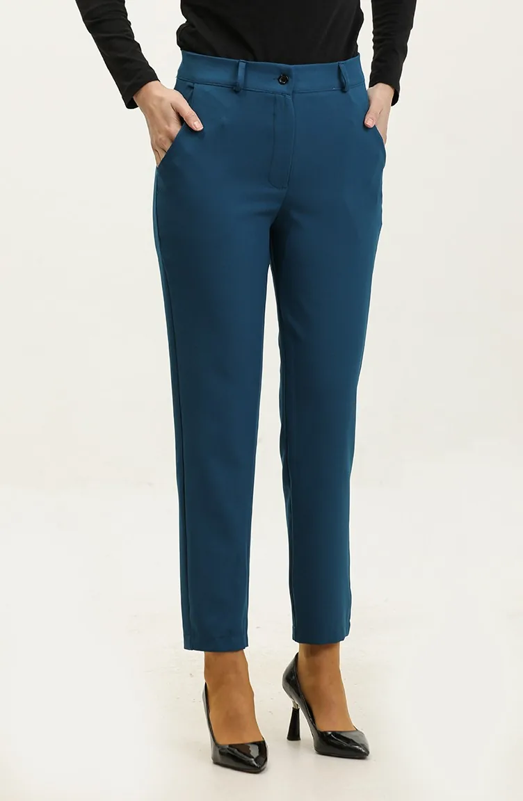 Pantalon Classique Avec Poches 3002-03 Pétrole 3002-03
