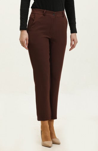 Pocketed Classic Trousers 3002-05 Brown 3002-05