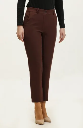 Pantalon Classique Avec Poches 3002-05 Marron 3002-05
