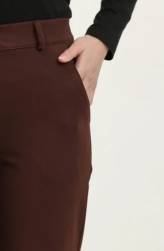 Pantalon Classique Avec Poches 3002-05 Marron 3002-05