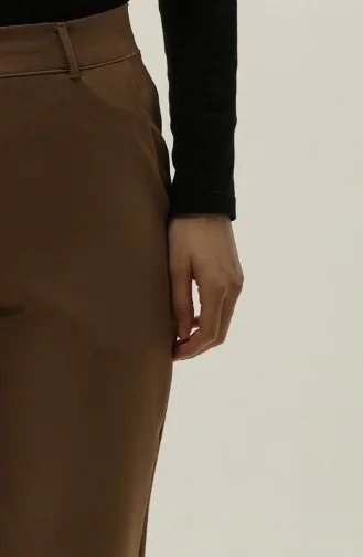 Pantalon Classique Avec Poches 3002-06 Café Au Lait 3002-06
