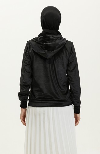 Fluwelen Sweatshirt 0155-01 Zwart 0155-01