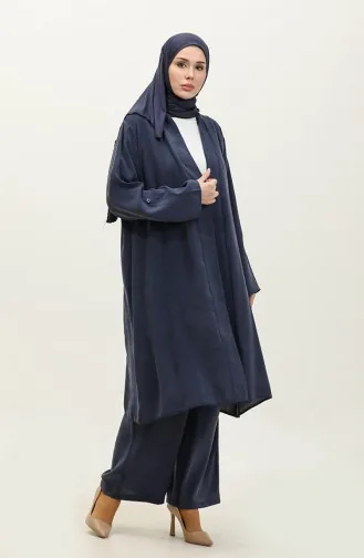 Costume Triple Avec épaulettes à Manches Bleu Marine Tk201 638