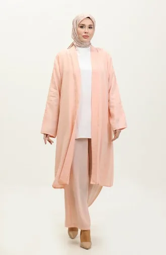 Costume Trois Pièces Avec épaulettes Sur La Manche Rose Tk201 644