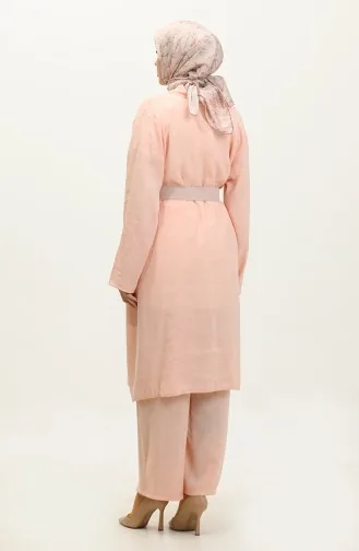 Costume Trois Pièces Avec épaulettes Sur La Manche Rose Tk201 644