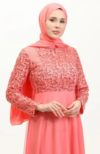 Abendkleid Aus Tüll Mit Pailletten 3412-02 Dusty Rose 3412-02