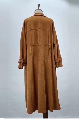 Lace Up Suede Cape Camel K198 743