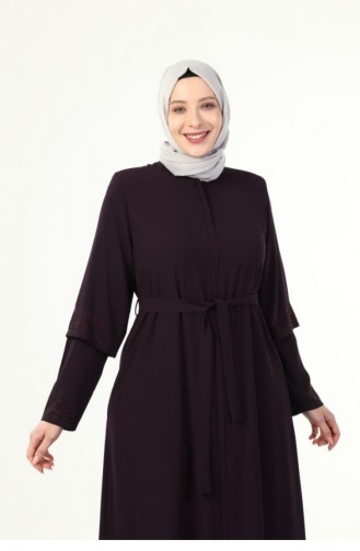 Kolu Taşlı Yazlık Büyük Beden Ferace Lacivert