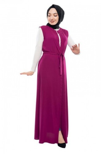 7010Sgs Belted Vest Plum 5602