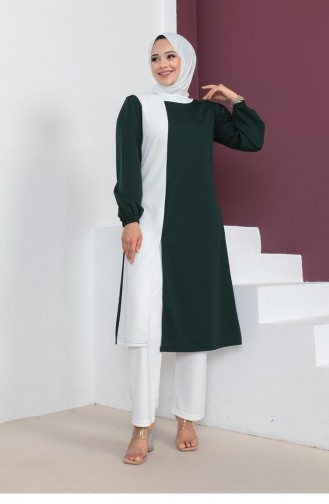 2057Mg Costume Hijab Coloré Vert Émeraude 5800