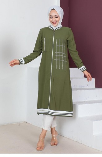 Geribbelde Hijab-cape 0051-01 Kaki 0051-01