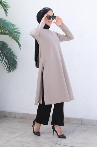 0328Sgs Knotendetaillierter Hijab-Anzug Nerz 5931