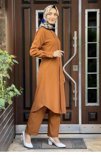 0309Sgs Costume Double Boutonné Tan 5975
