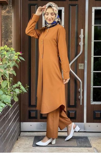 0309Sgs Costume Double Boutonné Tan 5975