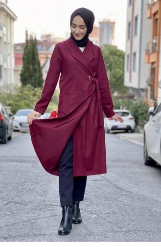 Kaşe Coat 5172-04 Claret Red 5172-04