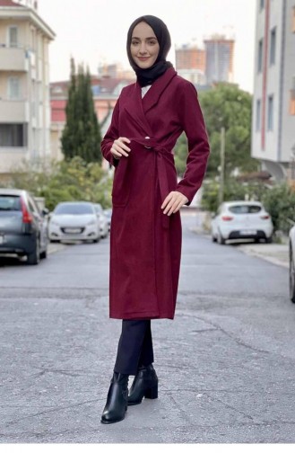 Manteau Kaşe 5172-04 Rouge Claret 5172-04