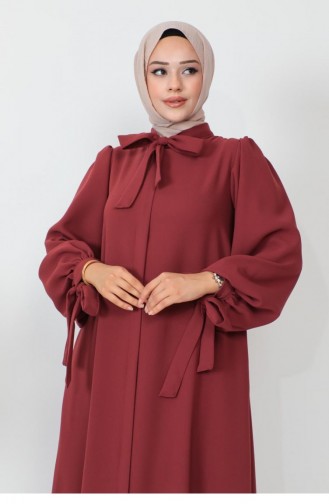 1077Mp Abaya-Fliese Mit Ballonärmeln Zum Schnüren 6183